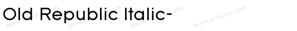 Old Republic Italic字体转换